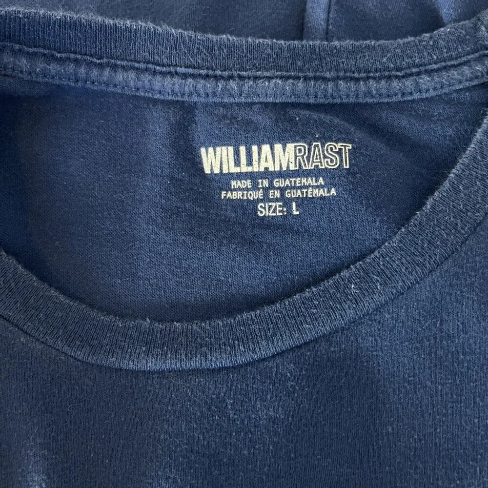 William Rast Shirt Mens Large LEGEND Graphic Geometric Blue Grey White - Picture 6 of 12